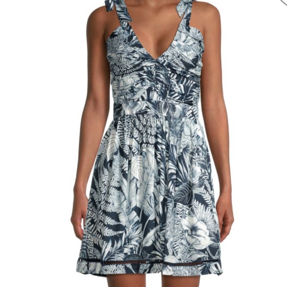 agua bendita the luckiest sierra tie-strap minidress